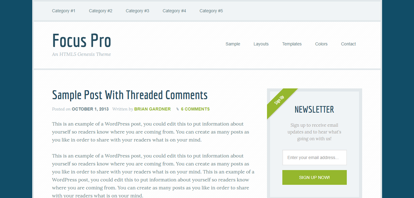 Focus Pro An HTML5 Genesis Theme