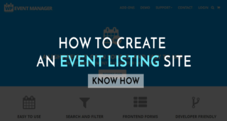 how to create an event site