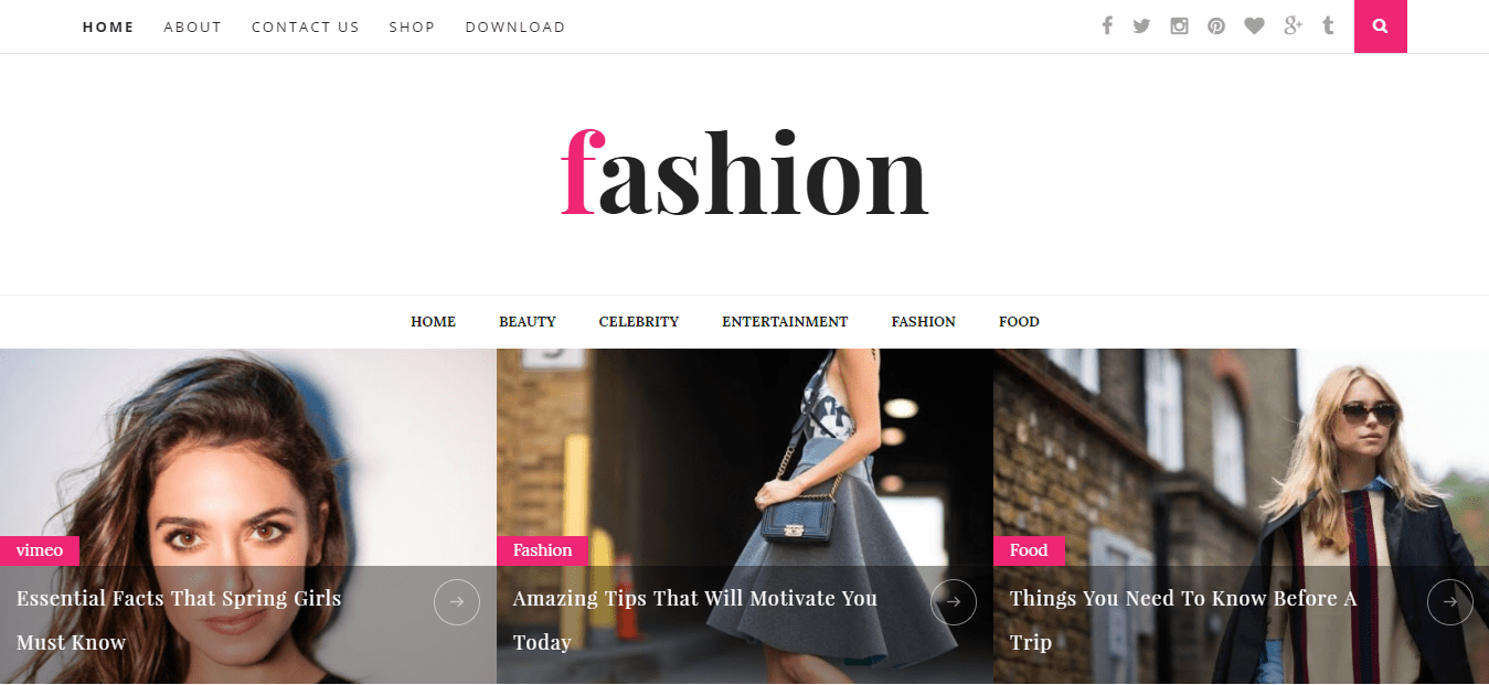 Fashion blogger template
