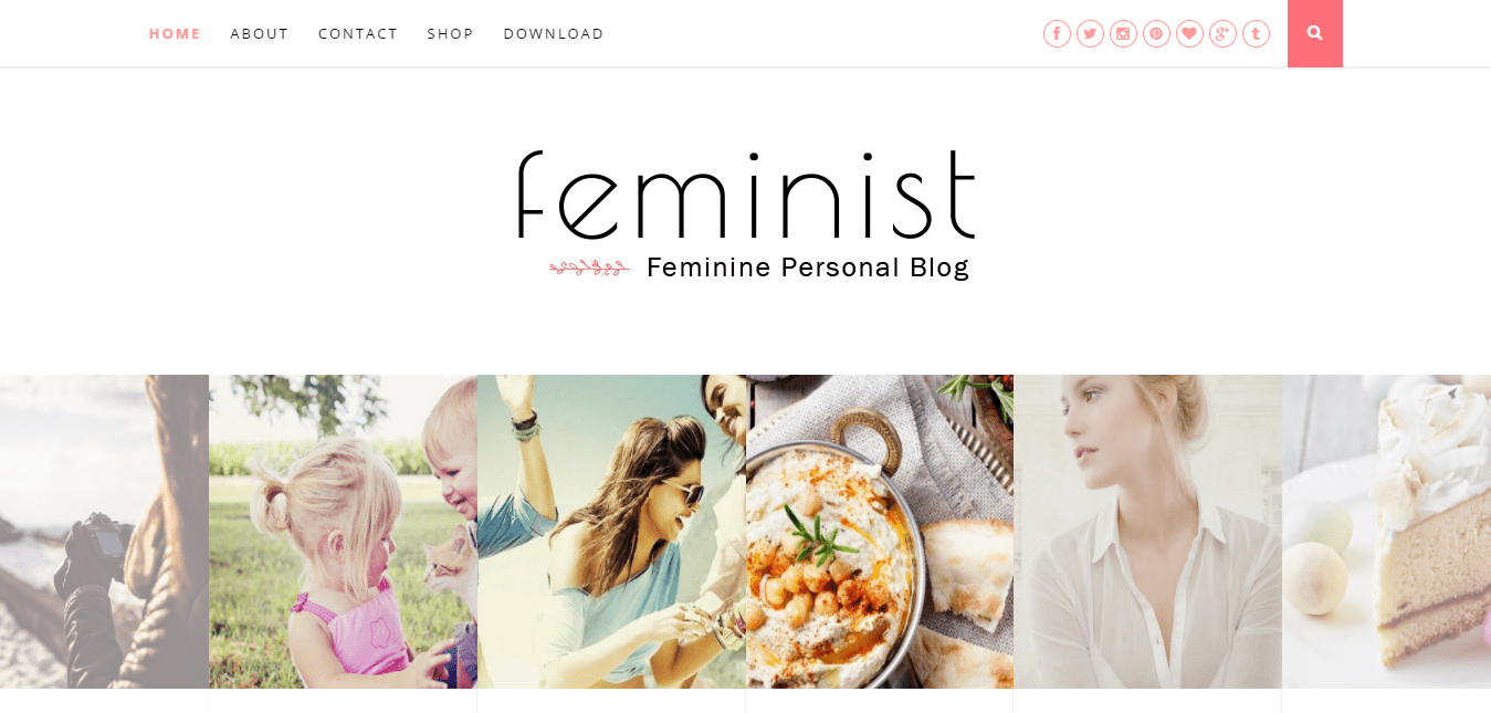 Feminist blogger template