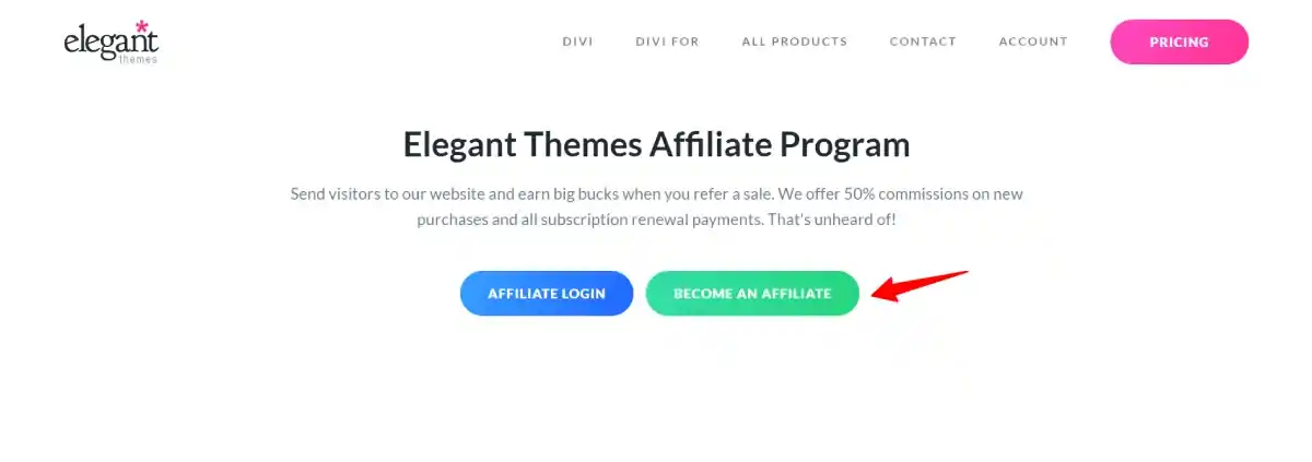 elegant themes affiliate program