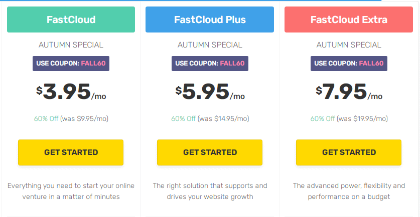 fastcomet vs siteground pricing