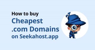 how to buy cheapest com domains from seekahost