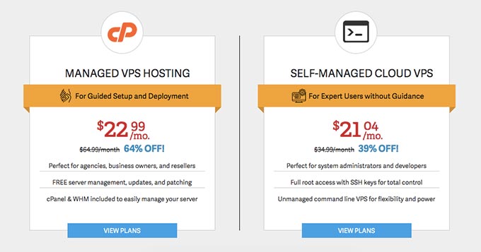 inmotion vps hosting package