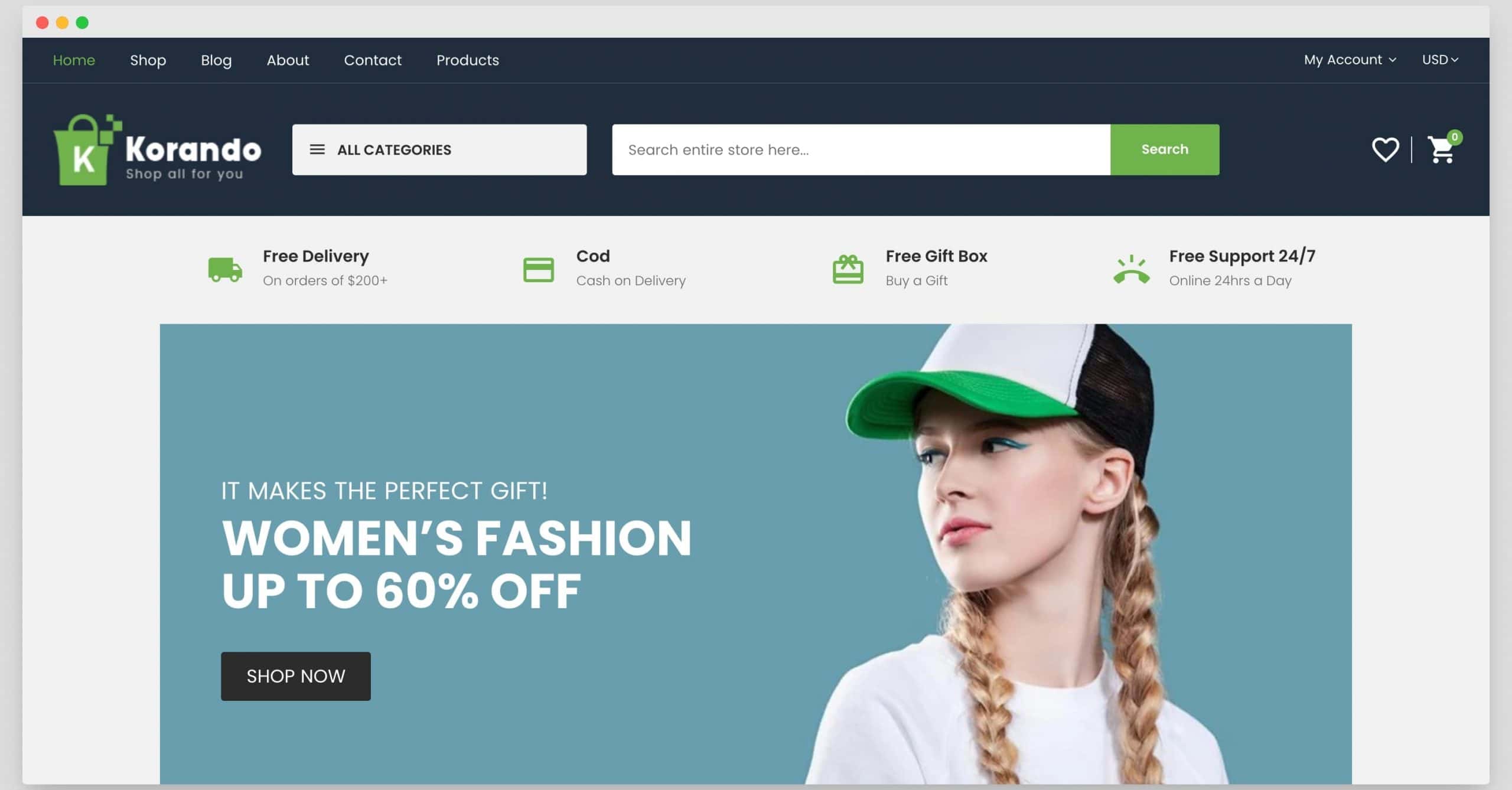 korando shopify theme dropshipping