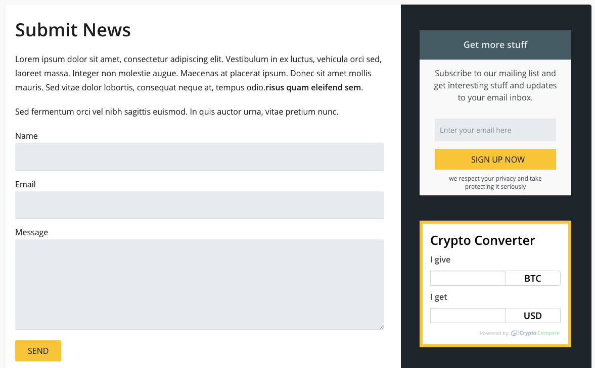 submit news and crypto converter